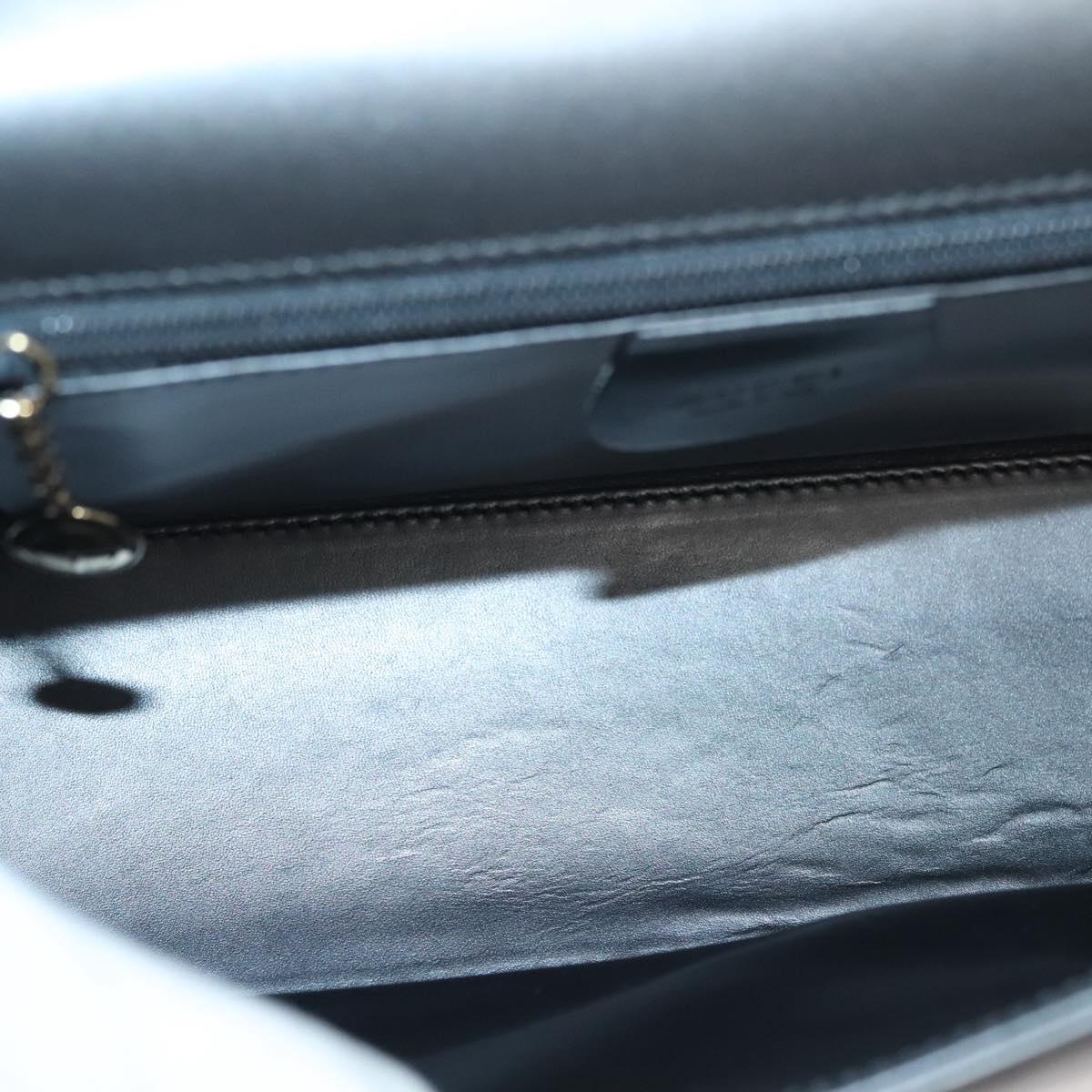 GUCCI Shoulder Bag Leather Gray Gold 001 2058 1919 0 Auth ep10038