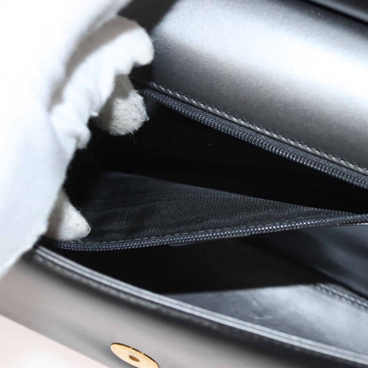 GUCCI Shoulder Bag Leather Gray Gold 001 2058 1919 0 Auth ep10038