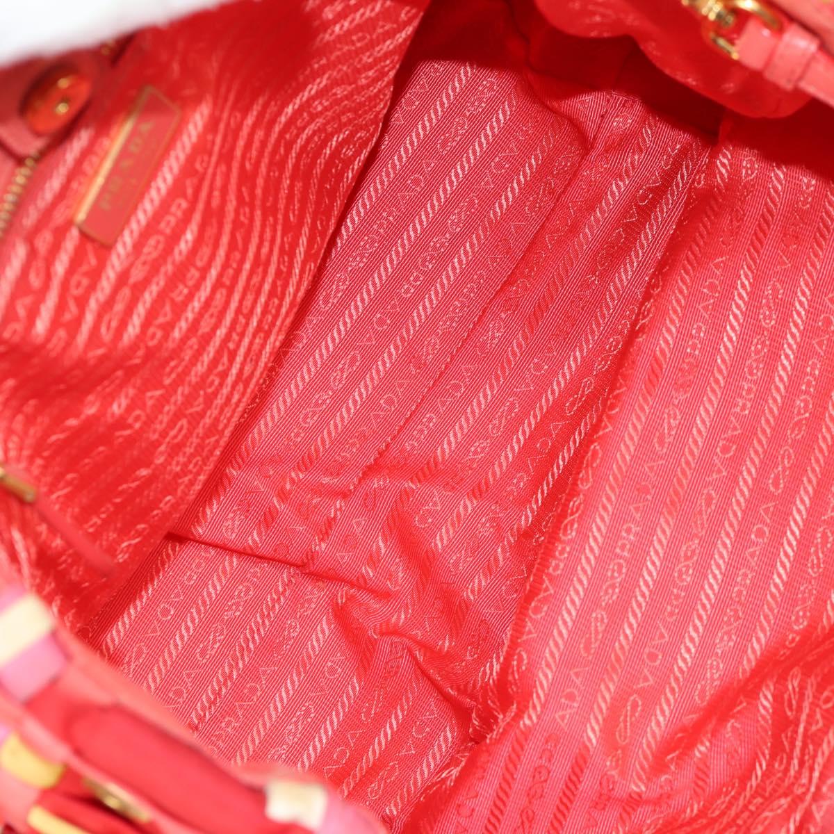 PRADA Hand Bag Nylon 2way Multicolor Gold Auth ep10042