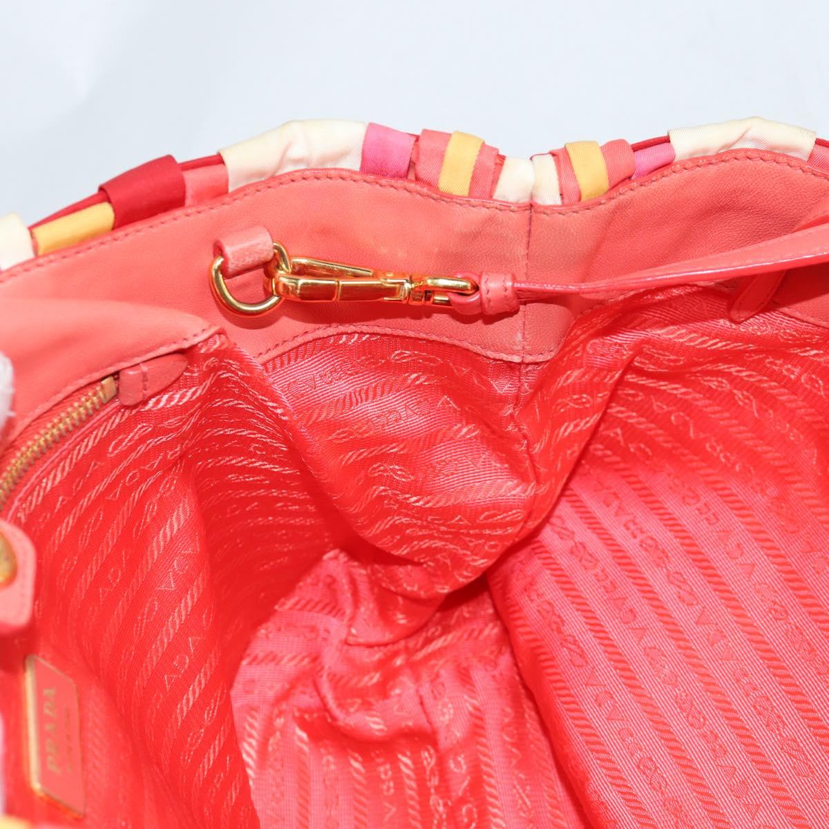 PRADA Hand Bag Nylon 2way Multicolor Gold Auth ep10042