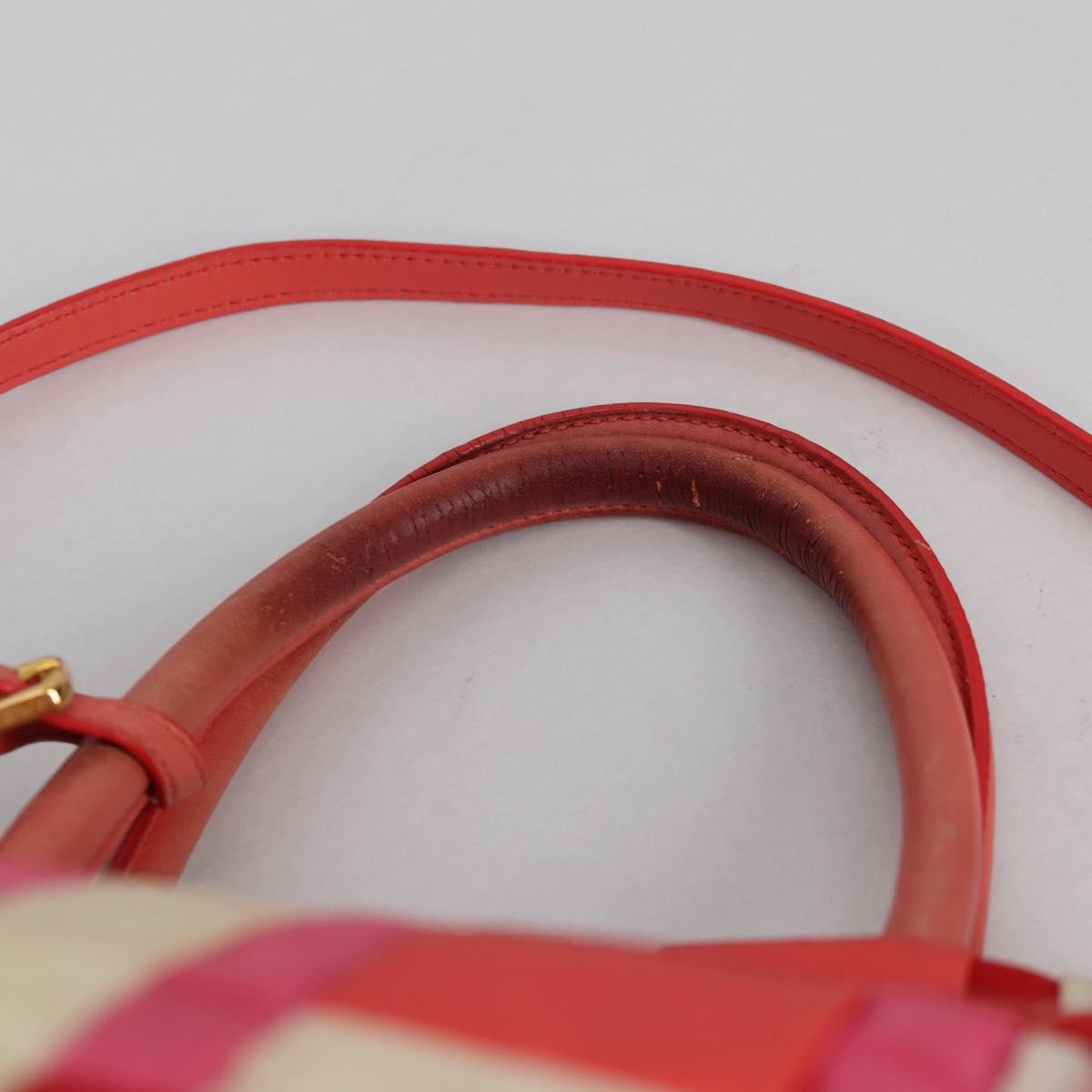 PRADA Hand Bag Nylon 2way Multicolor Gold Auth ep10042