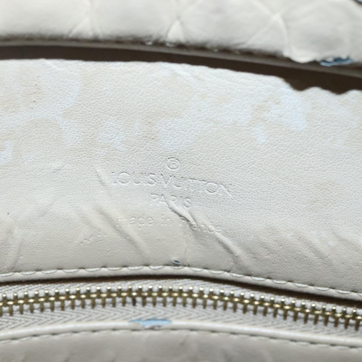 LOUIS VUITTON Monogram Vernis Houston Hand Bag Beige M91004 LV Auth ep10061