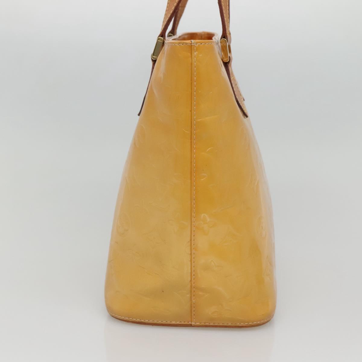 LOUIS VUITTON Monogram Vernis Houston Hand Bag Beige M91004 LV Auth ep10061