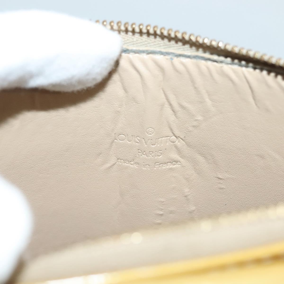 LOUIS VUITTON Monogram Vernis Motto Accessory Pouch Beige M91136 LV Auth ep10064