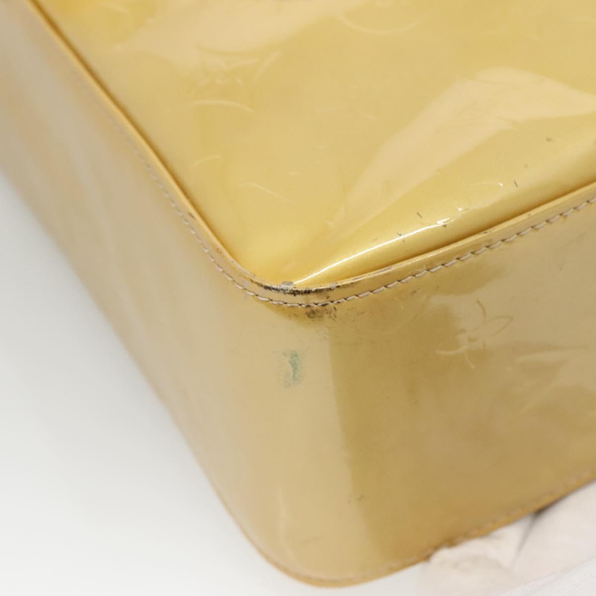 LOUIS VUITTON Monogram Vernis Columbus Tote Bag Beige M91023 LV Auth ep10083