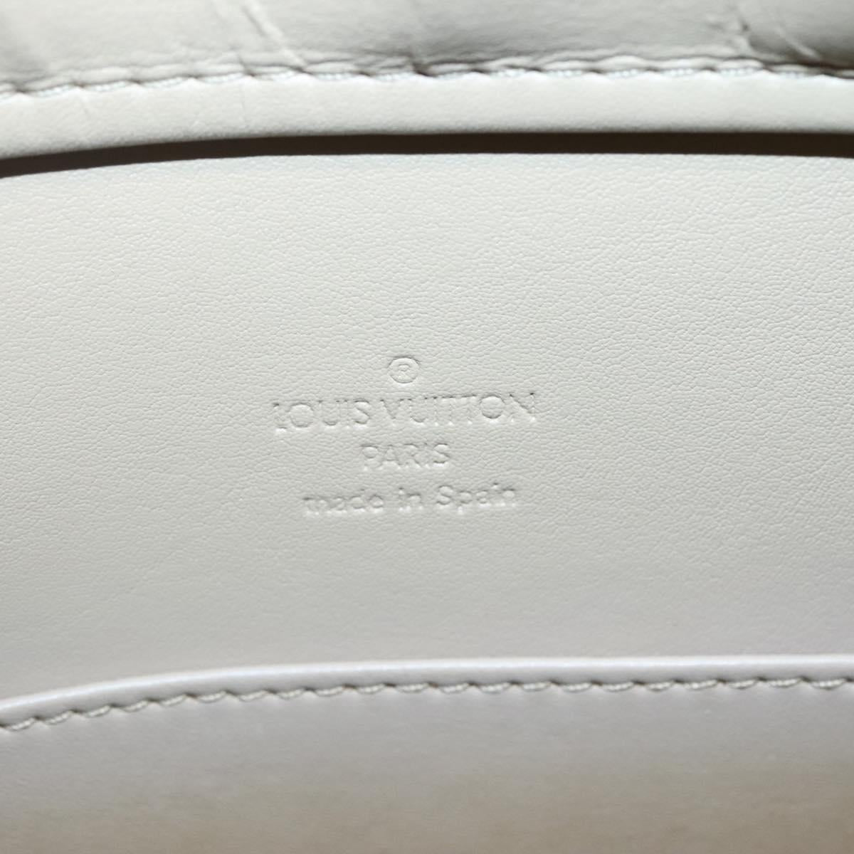 LOUIS VUITTON Monogram Vernis Columbus Tote Bag Beige M91023 LV Auth ep10083