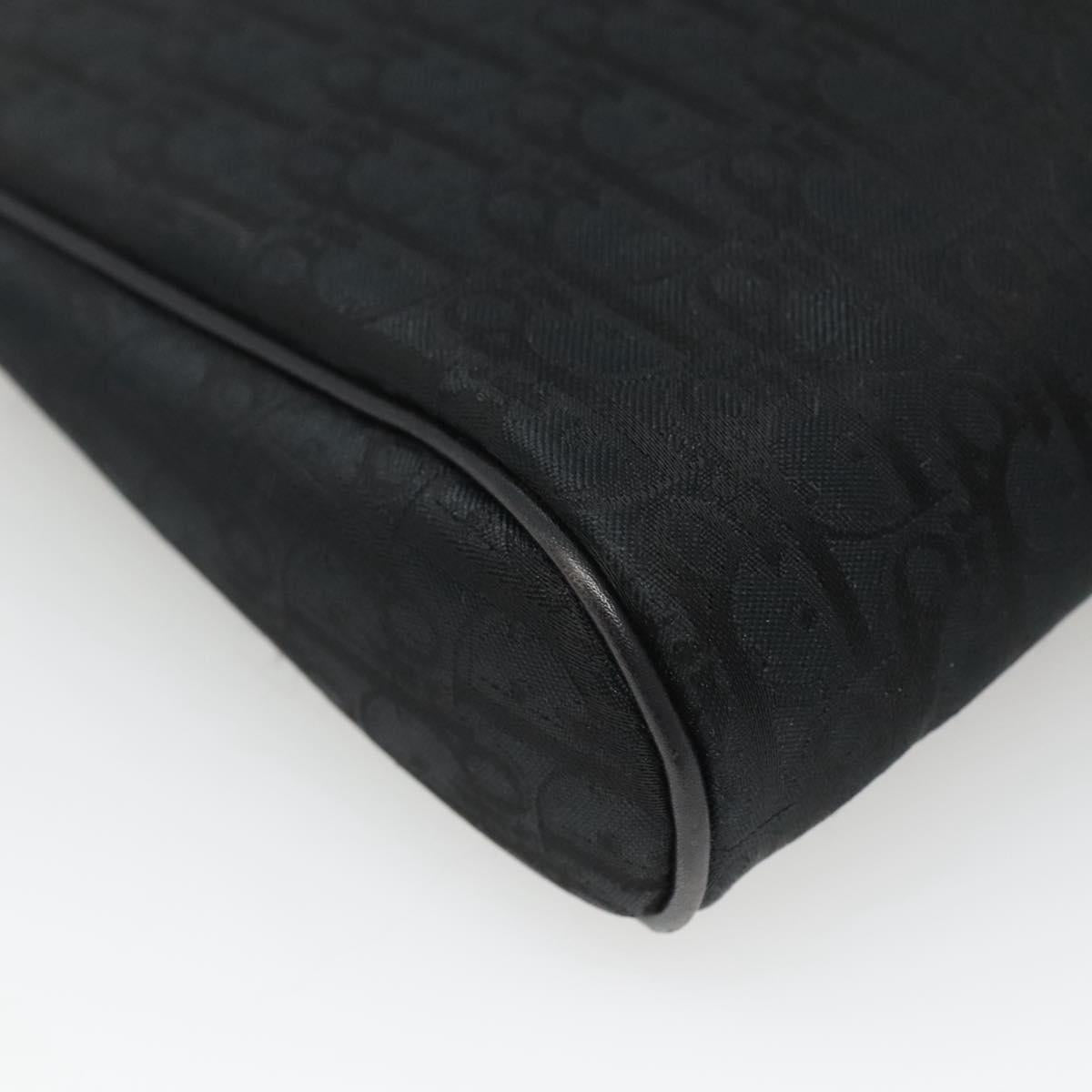 Christian Dior Trotter Canvas Clutch Bag Black Auth ep10093