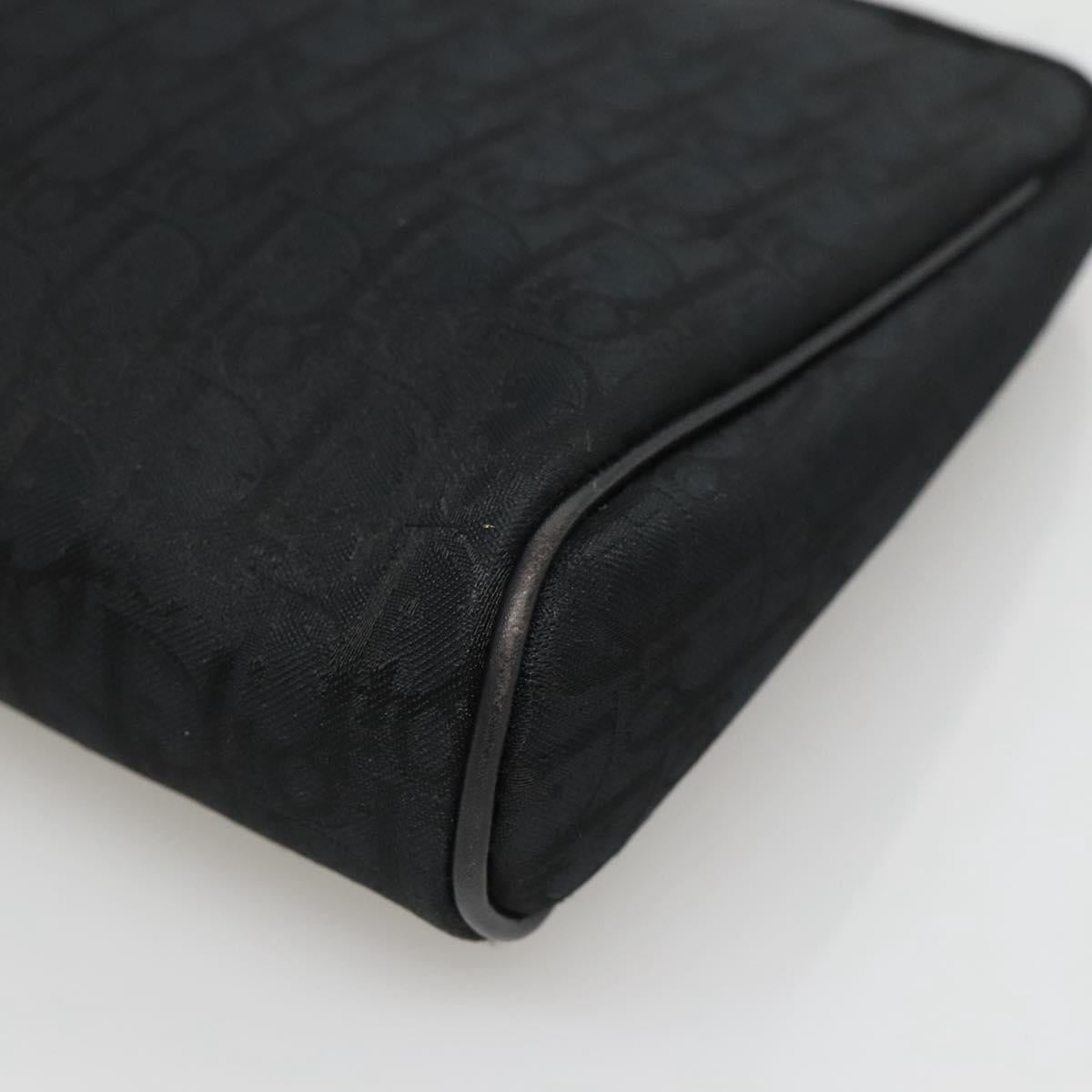 Christian Dior Trotter Canvas Clutch Bag Black Auth ep10093