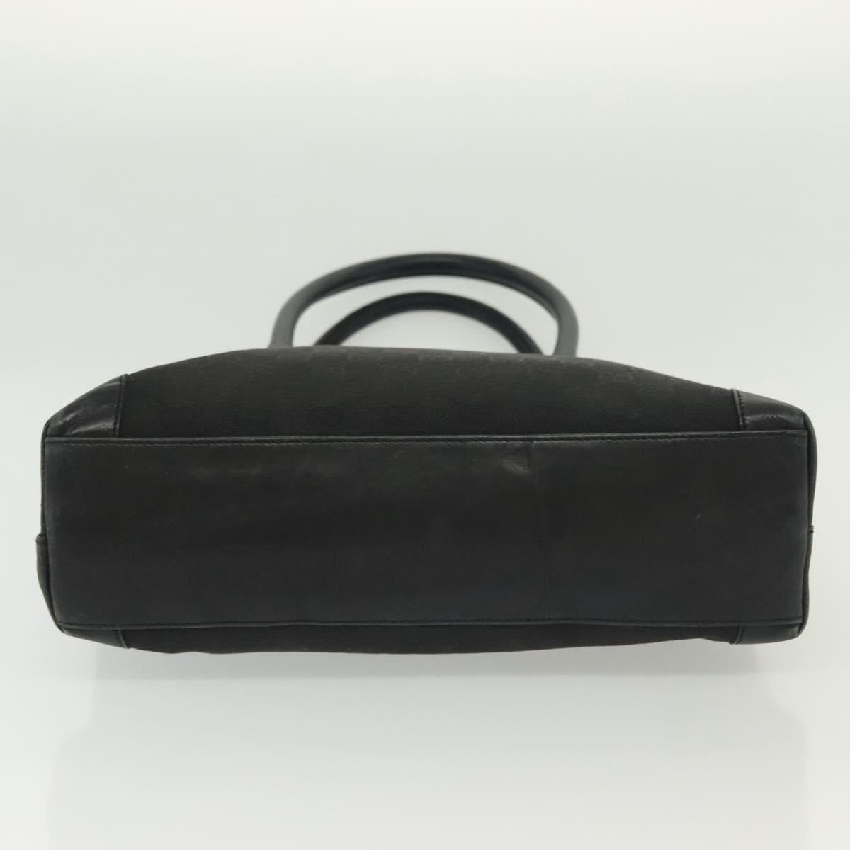 GUCCI GG Canvas Hand Bag Black Gold 33890 Auth ep10099