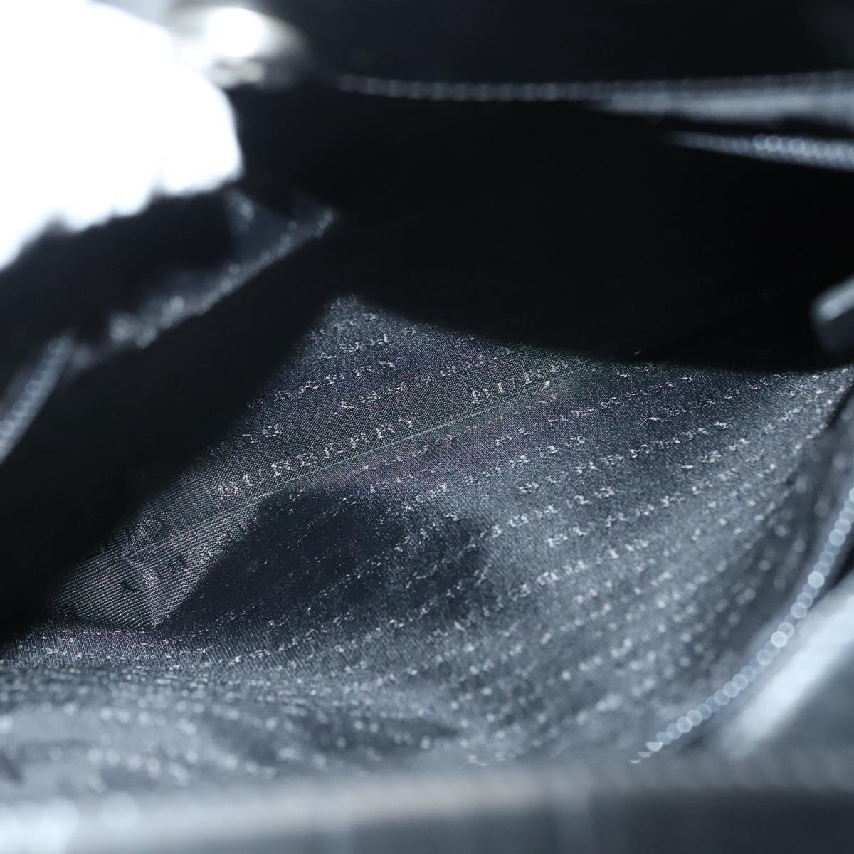 BURBERRY Nova Check Shoulder Bag PVC Beige Silver Auth ep10120