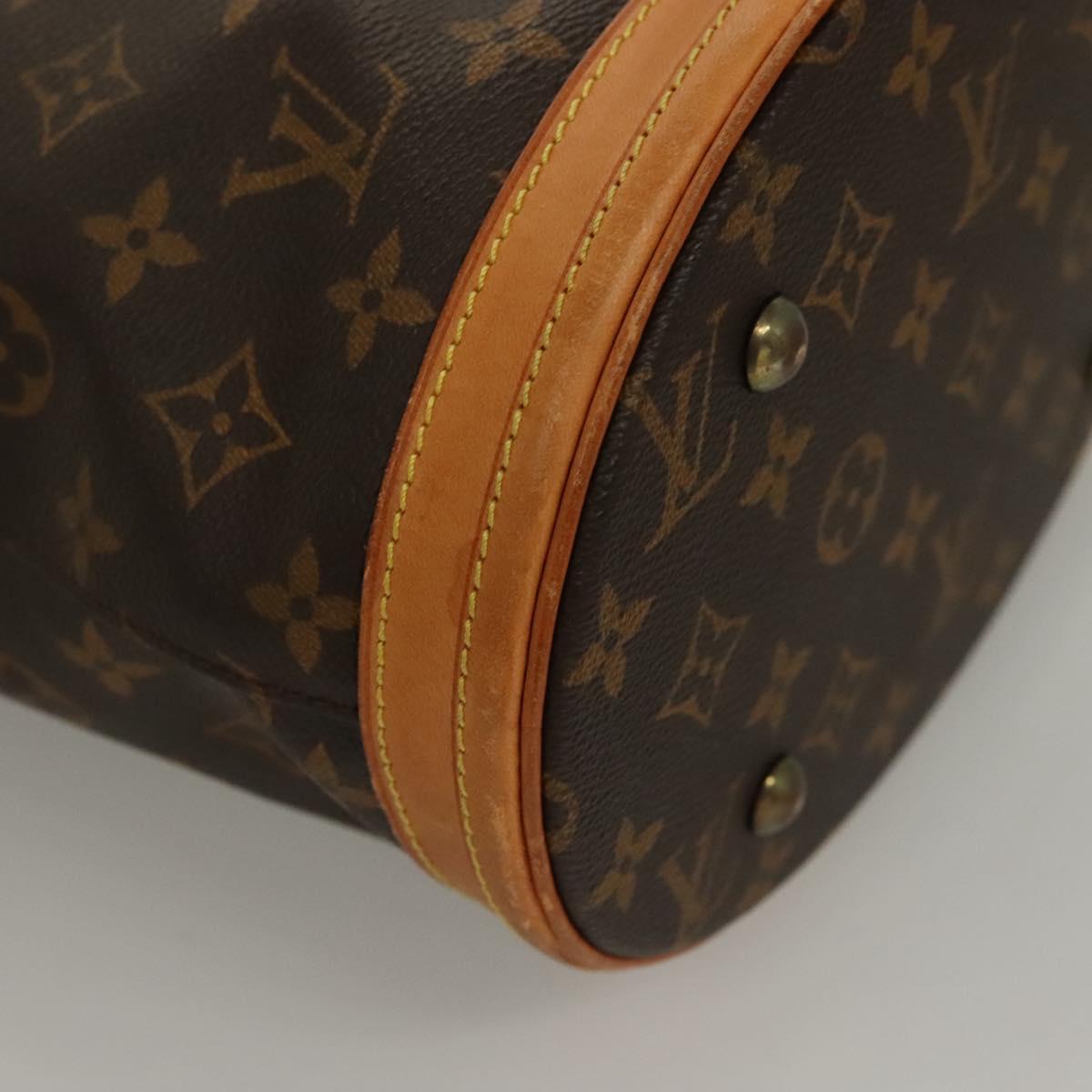 LOUIS VUITTON Monogram Bucket PM Shoulder Bag M42238 LV Auth ep10125