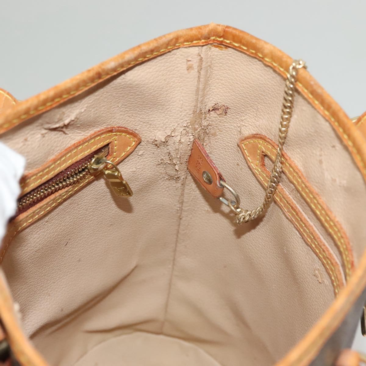 LOUIS VUITTON Monogram Bucket PM Shoulder Bag M42238 LV Auth ep10125