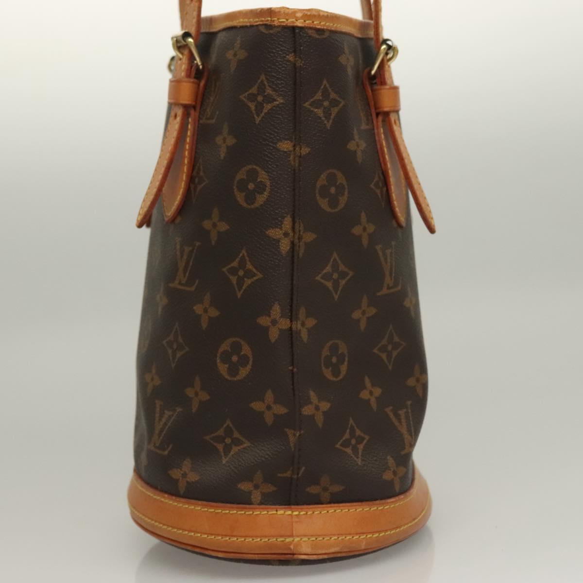 LOUIS VUITTON Monogram Bucket PM Shoulder Bag M42238 LV Auth ep10125