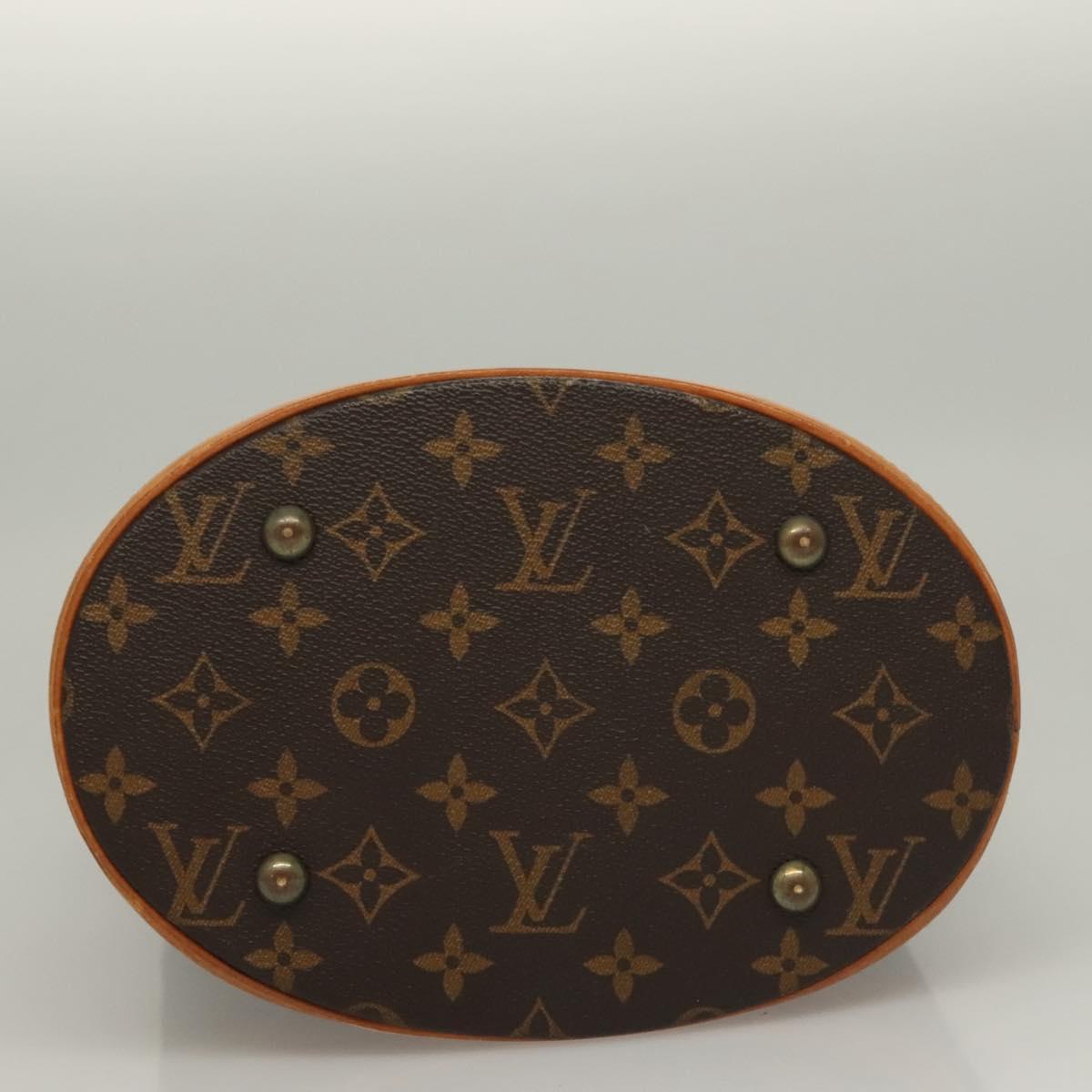 LOUIS VUITTON Monogram Bucket PM Shoulder Bag M42238 LV Auth ep10125