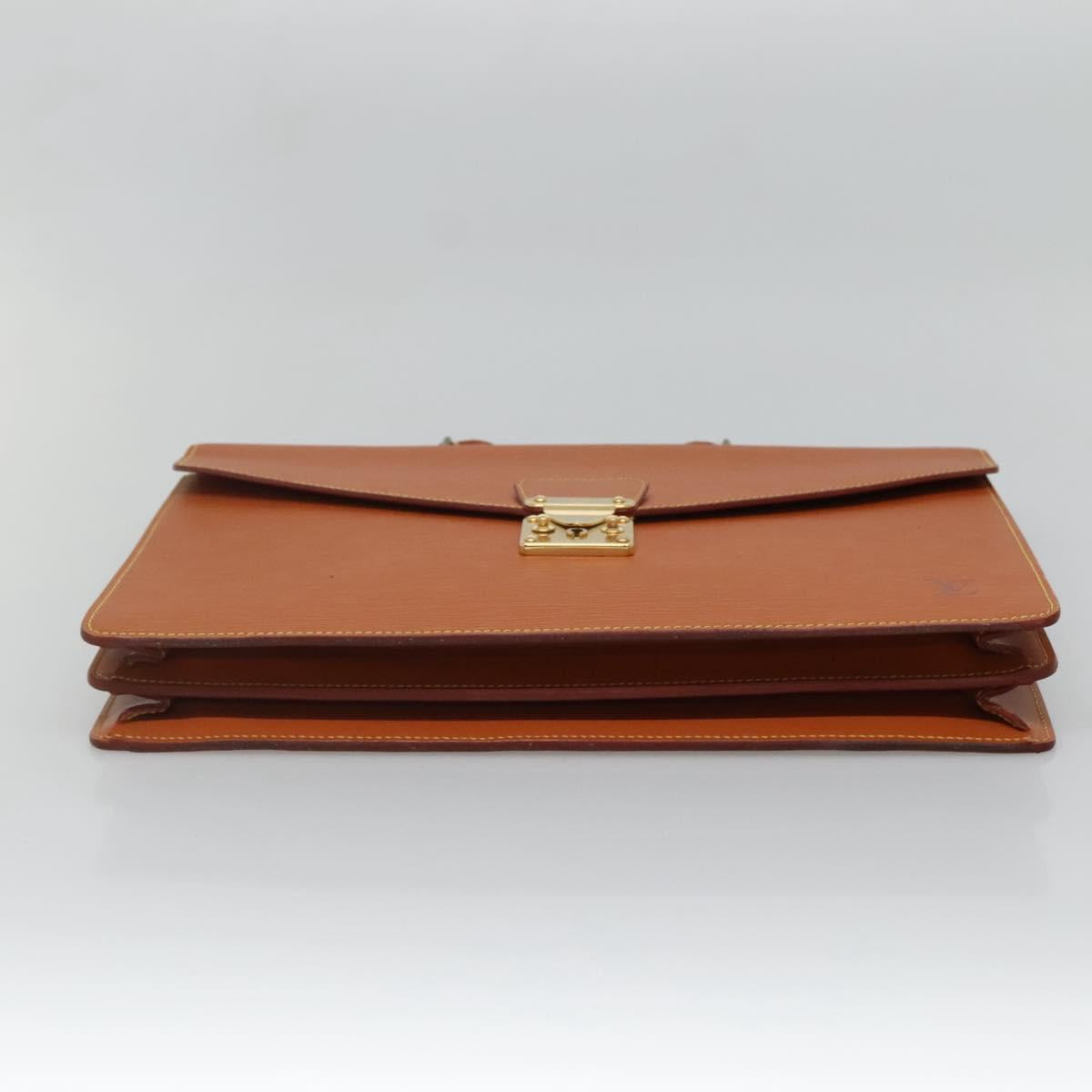 LOUIS VUITTON Epi Serviette Conseiller Zipangu Gold M54428 LV Auth ep10133