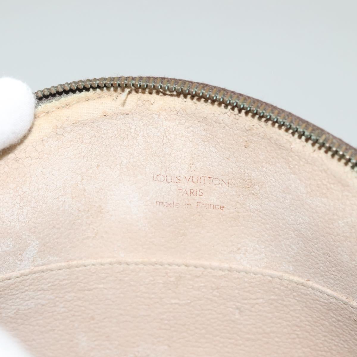 LOUIS VUITTON Monogram Trousse Demi Ronde Cosmetic Pouch M47520 LV Auth ep10137