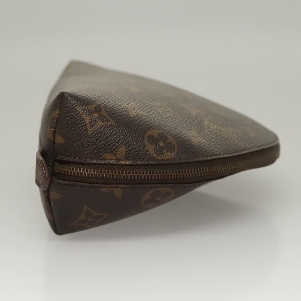 LOUIS VUITTON Monogram Trousse Demi Ronde Cosmetic Pouch M47520 LV Auth ep10137