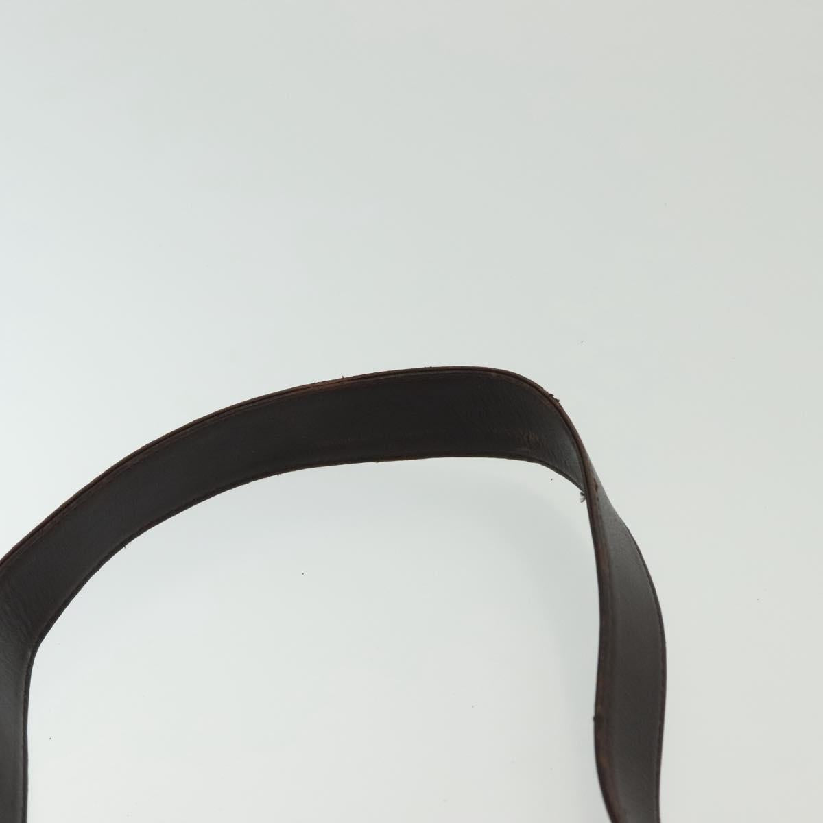 GUCCI Bamboo Hand Bag Leather 2way Gold Black 001 2123 1577 Auth ep10149