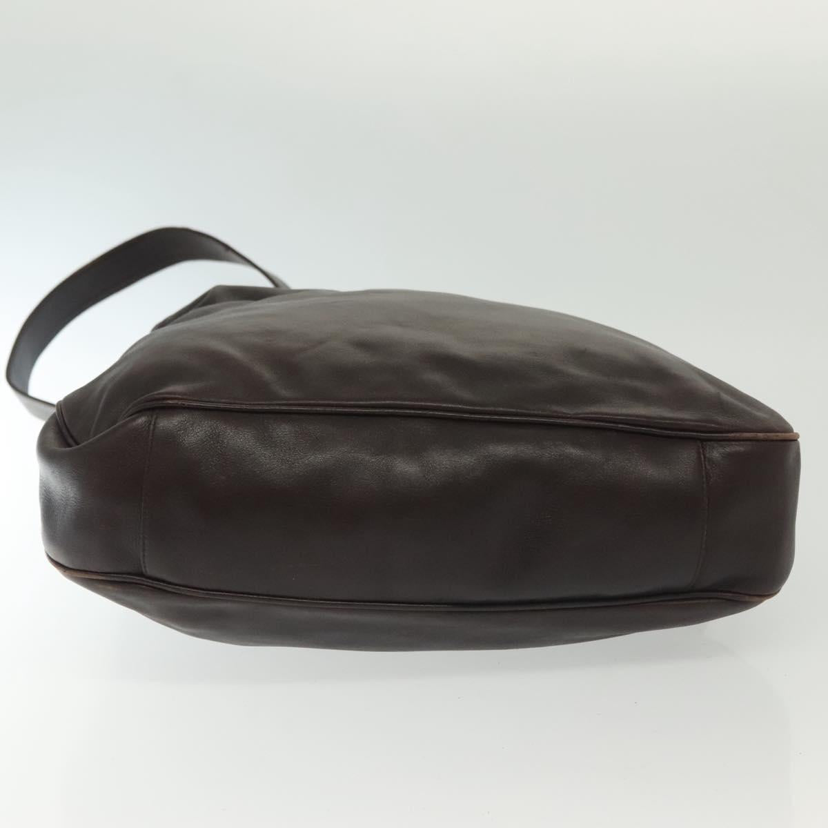 GUCCI Bamboo Hand Bag Leather 2way Gold Black 001 2123 1577 Auth ep10149