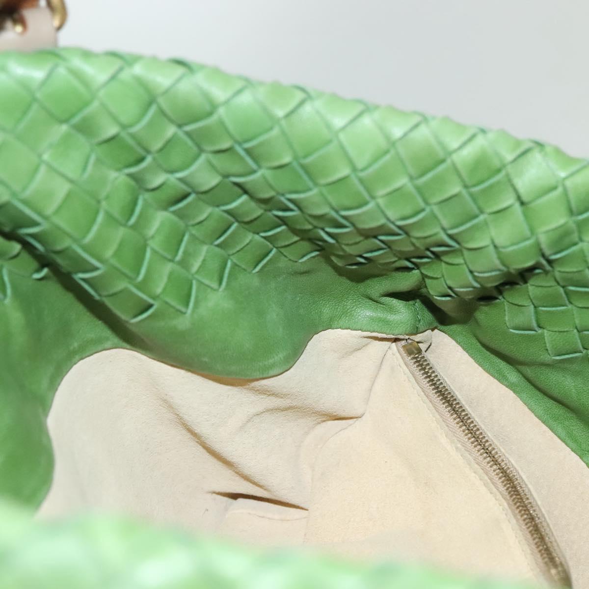 BOTTEGA VENETA INTRECCIATO Hand Bag Leather Green 169759 Auth ep10161