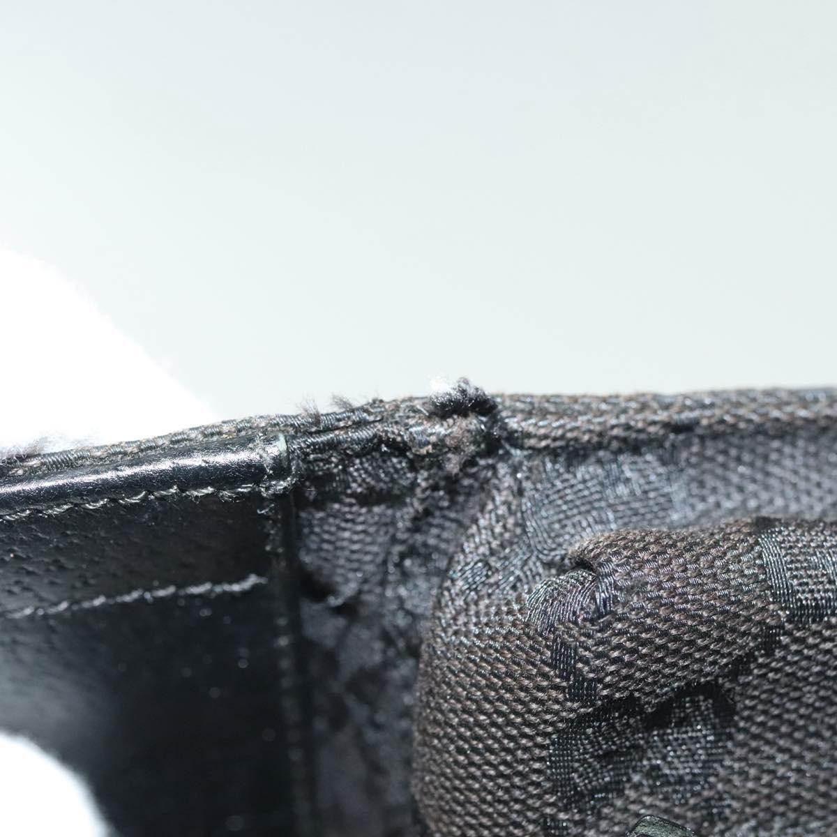 GUCCI GG Canvas Body Bag Black Silver 28566 Auth ep10174