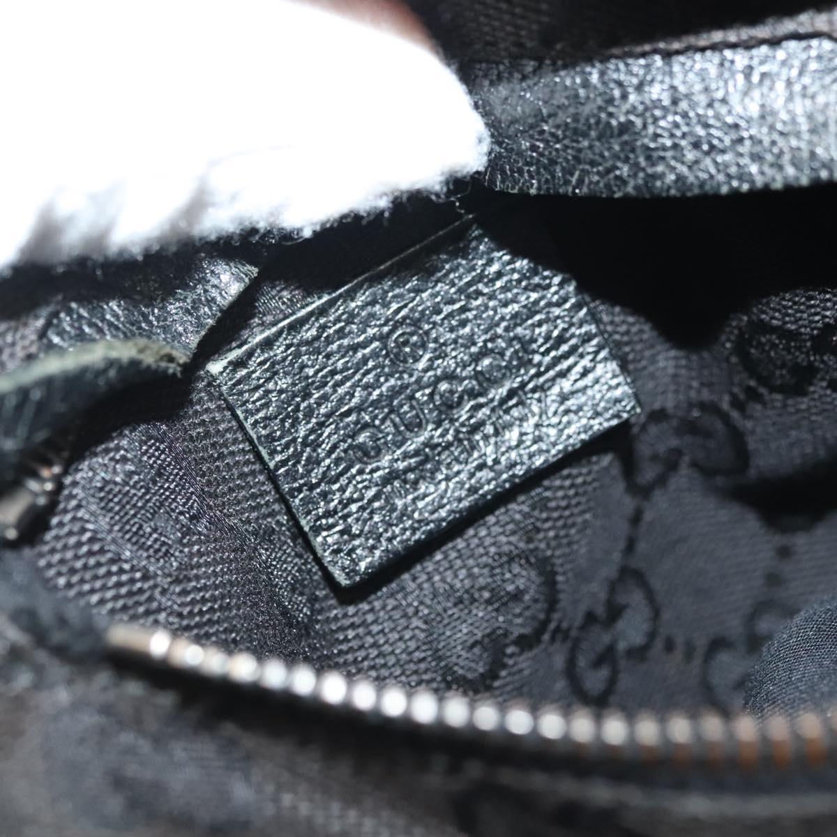 GUCCI GG Canvas Body Bag Black Silver 28566 Auth ep10174