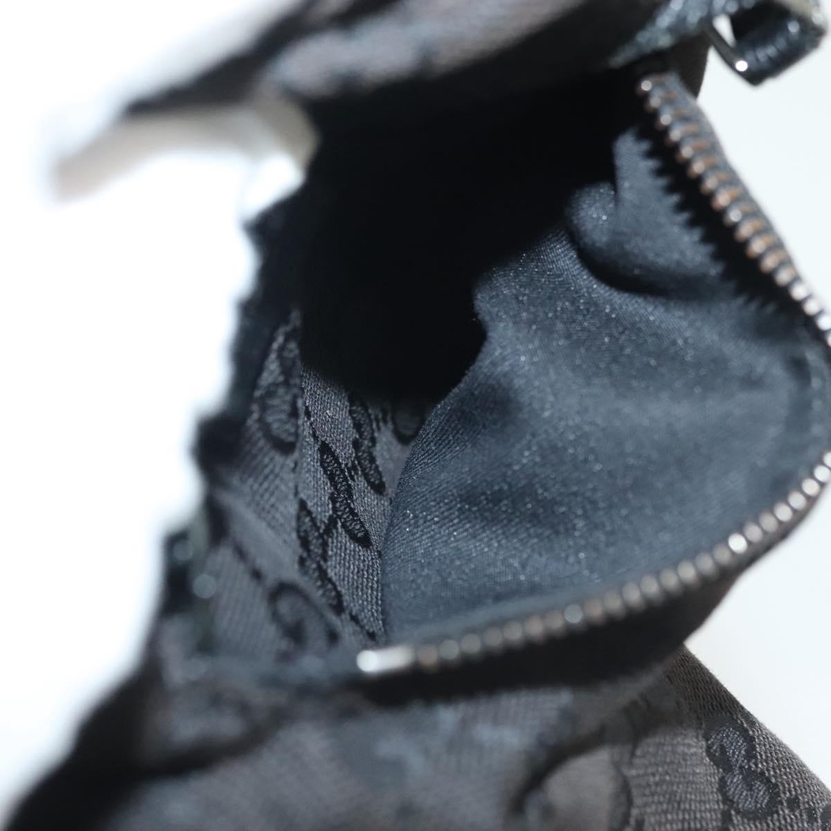 GUCCI GG Canvas Body Bag Black Silver 28566 Auth ep10174