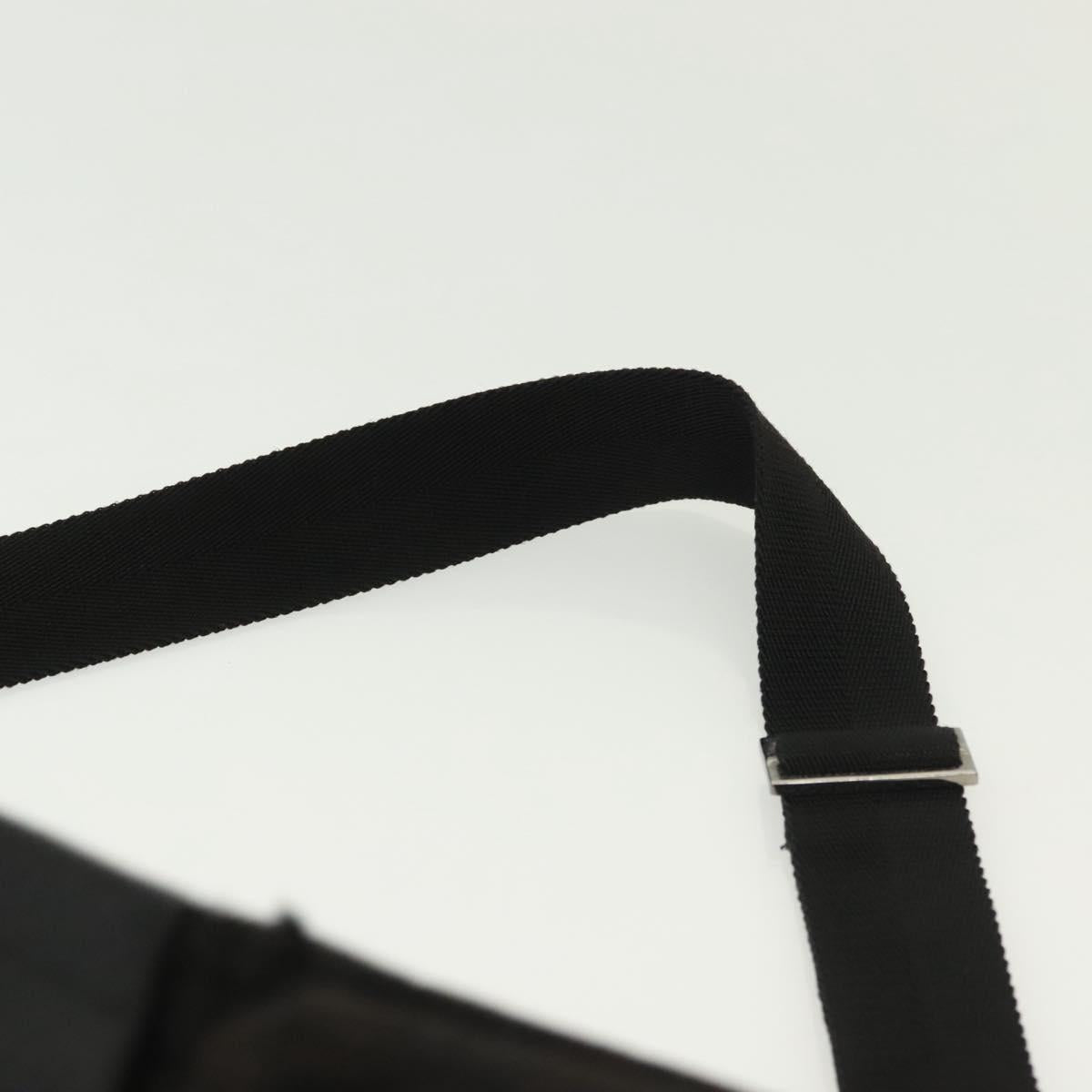 GUCCI GG Canvas Body Bag Black Silver 28566 Auth ep10174