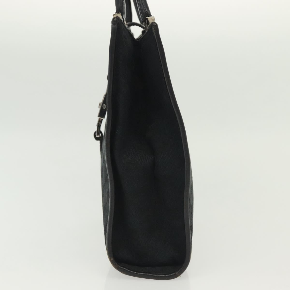 GUCCI GG Canvas Jackie Hand Bag Black Silver 002 1065 Auth ep10213