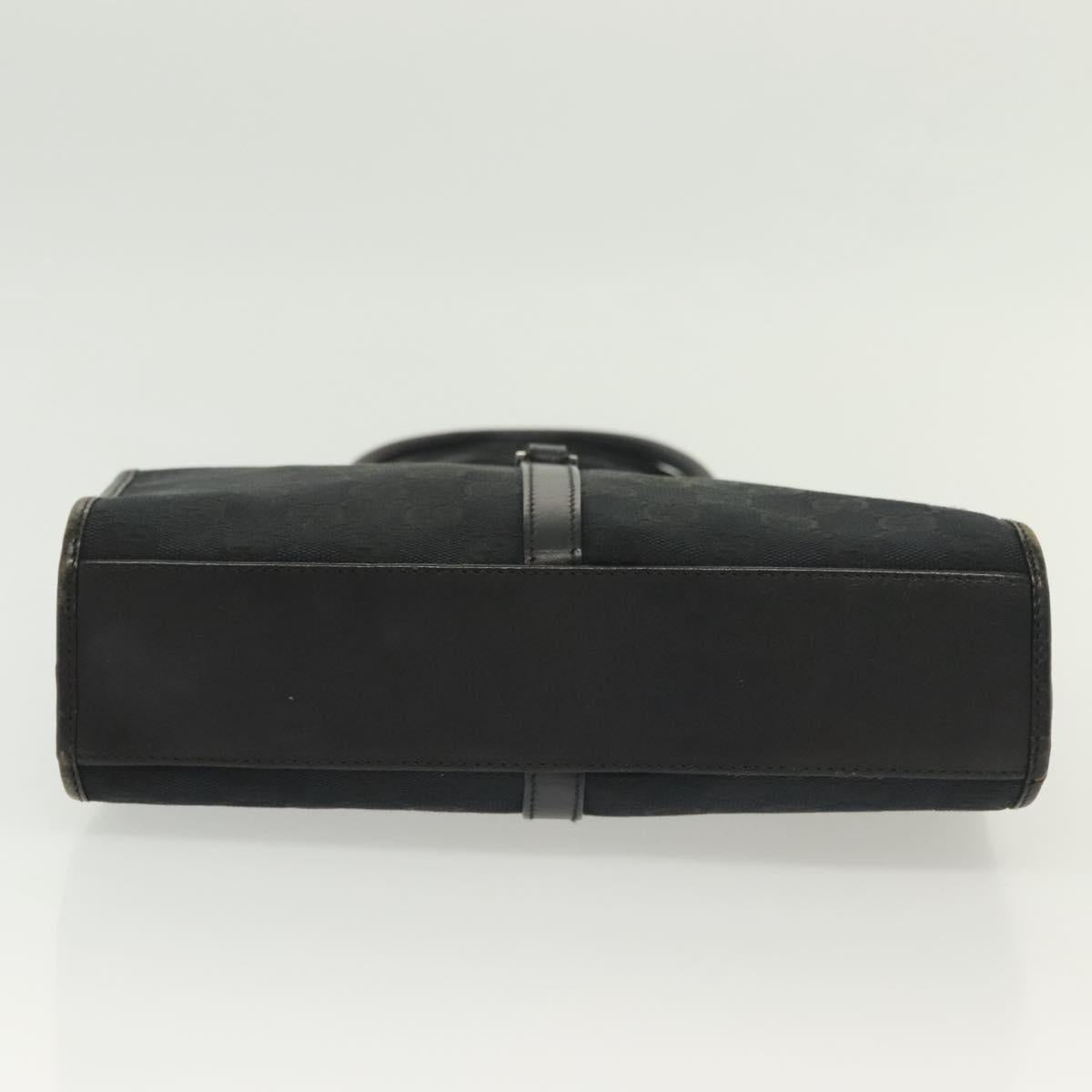 GUCCI GG Canvas Jackie Hand Bag Black Silver 002 1065 Auth ep10213