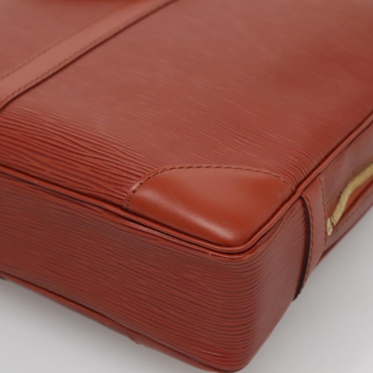 LOUIS VUITTON Epi Porte Documents Voyage Business Bag Brown M54478 Auth ep10215