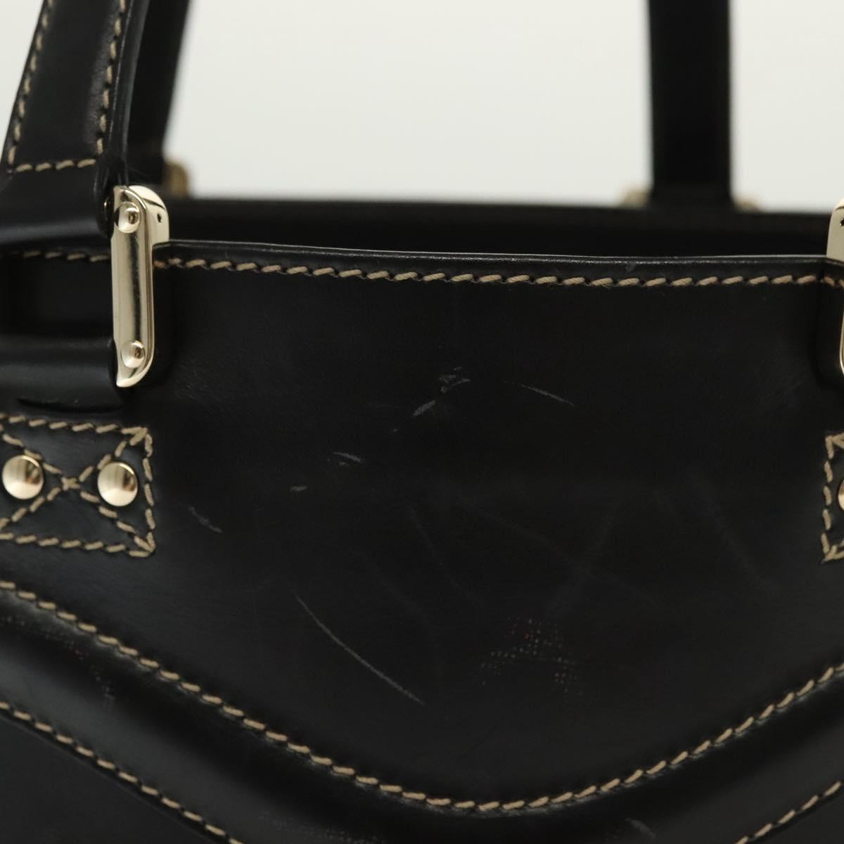 GUCCI Tote Bag Leather Gold Black 141432 Auth ep10234