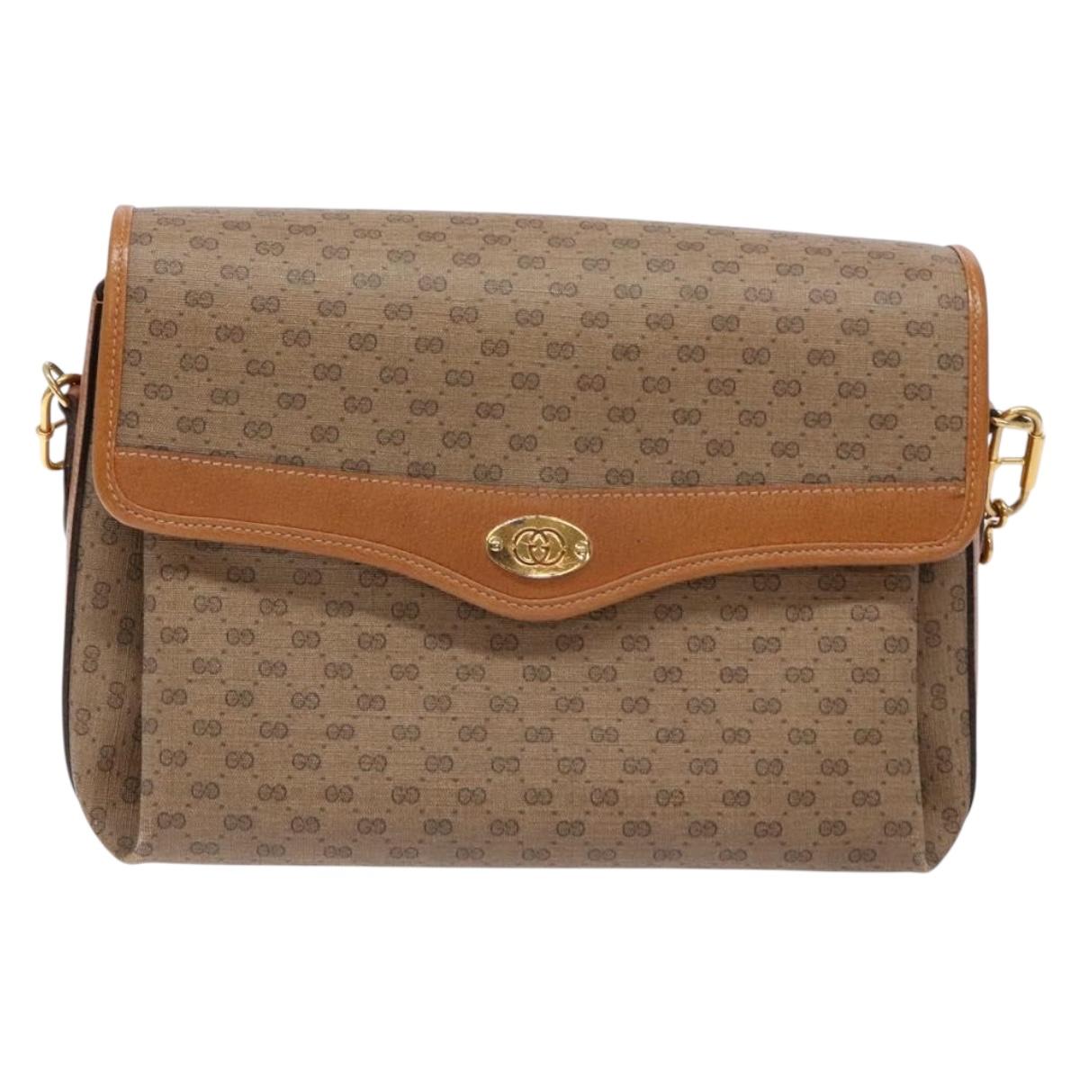 GUCCI Micro GG Supreme Shoulder Bag PVC Beige 001 115 6165 8031 Auth ep10240
