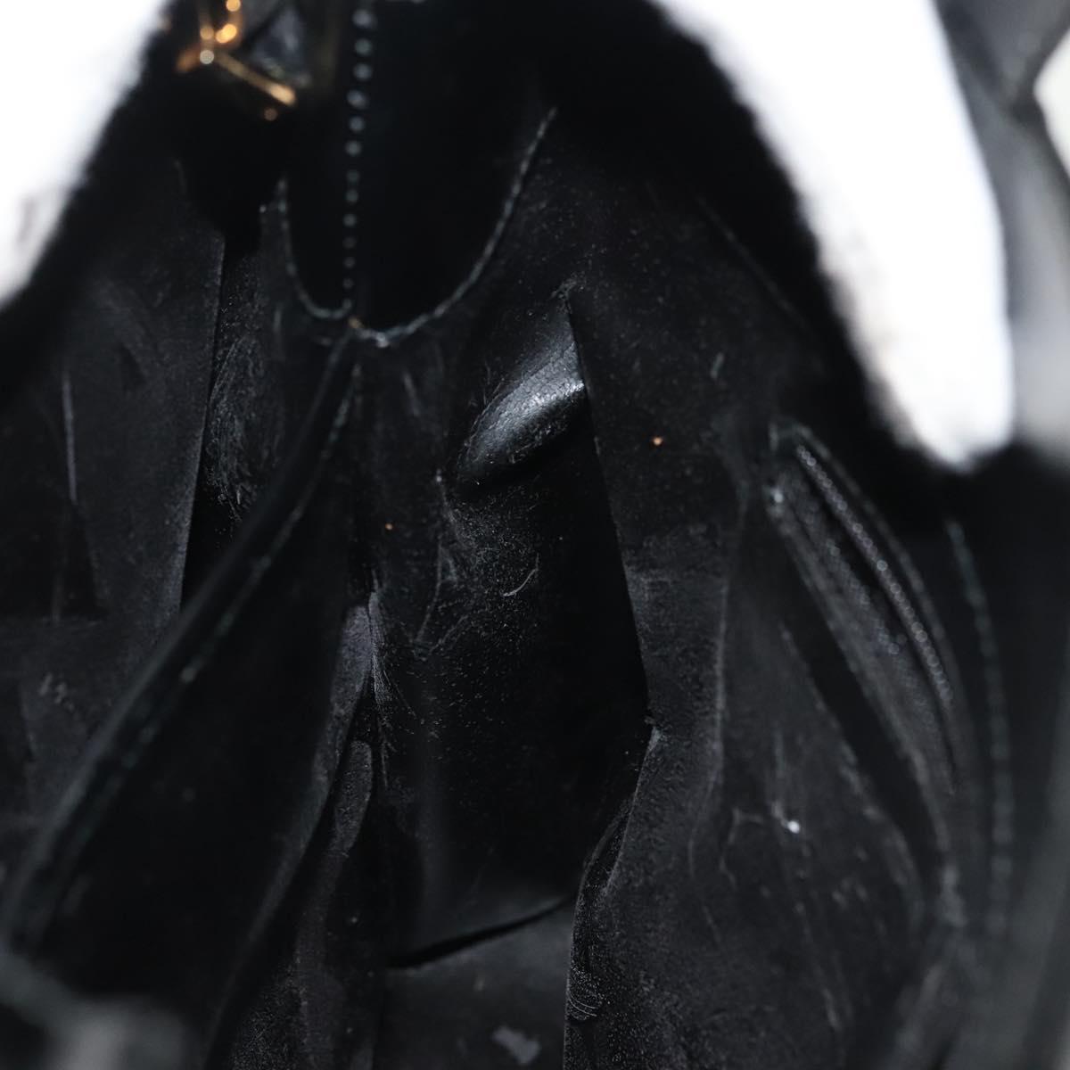 GUCCI Hand Bag Leather 2way Black Gold 000 2046 0562 Auth ep10245