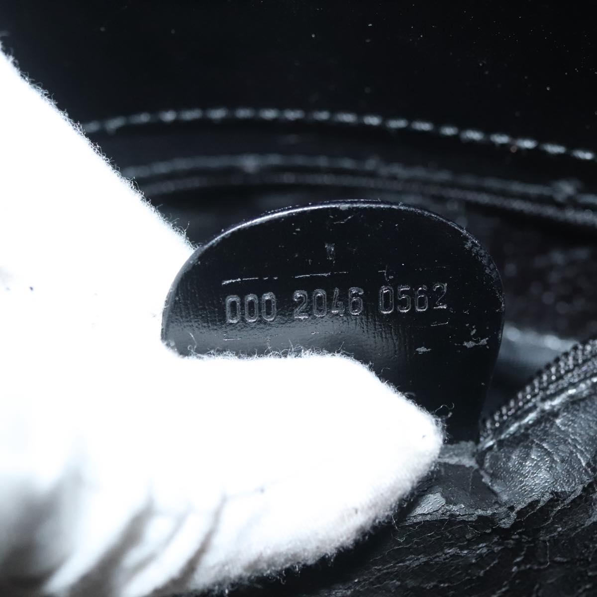 GUCCI Hand Bag Leather 2way Black Gold 000 2046 0562 Auth ep10245