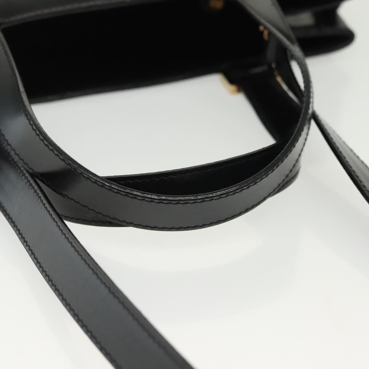 GUCCI Hand Bag Leather 2way Black Gold 000 2046 0562 Auth ep10245