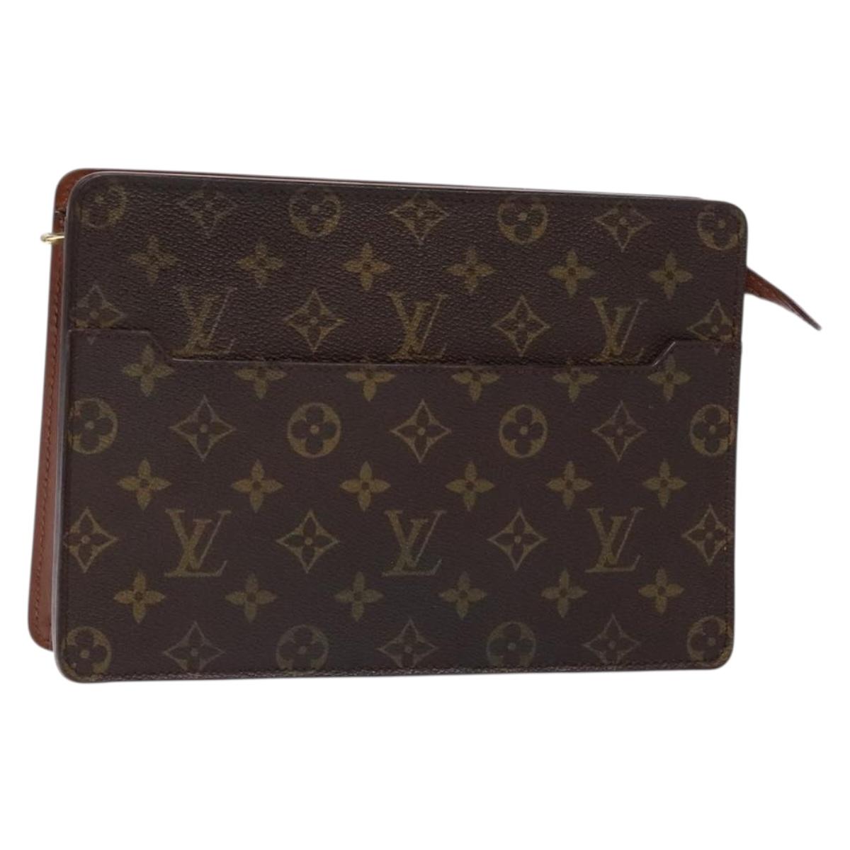 LOUIS VUITTON Monogram Pochette Homme Clutch Bag M51795 LV Auth ep10246
