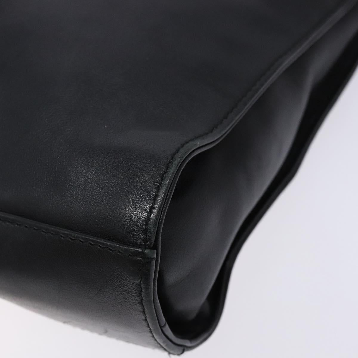 GUCCI Jackie Shoulder Bag Leather Black Silver 001 3734 Auth ep10249