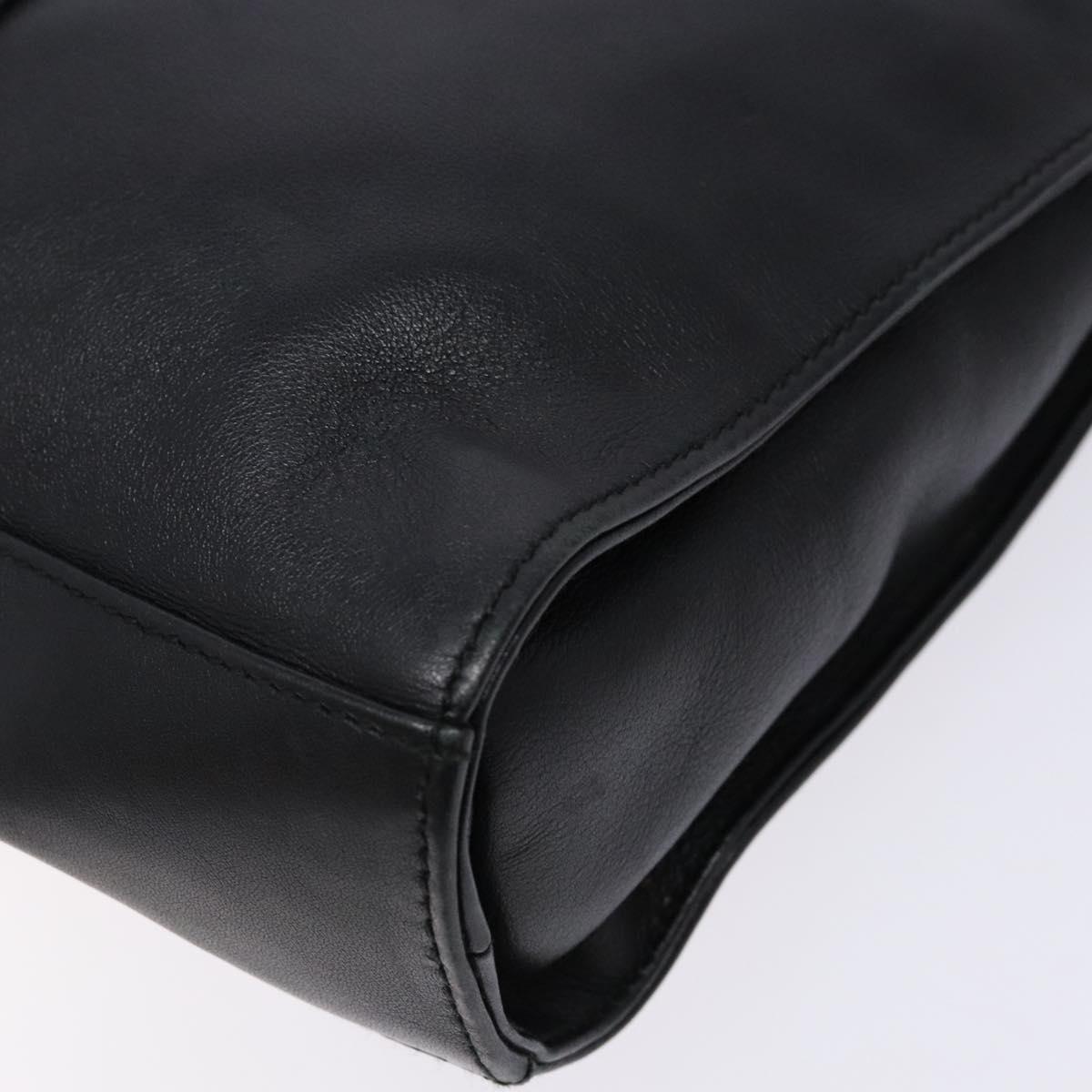 GUCCI Jackie Shoulder Bag Leather Black Silver 001 3734 Auth ep10249