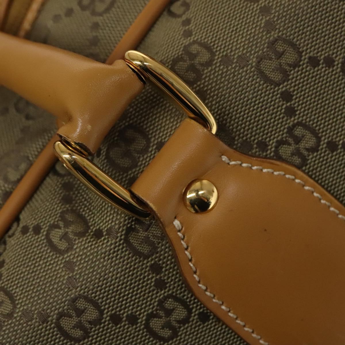 GUCCI GG Canvas Boston Bag 2way Gold Beige Auth ep10259
