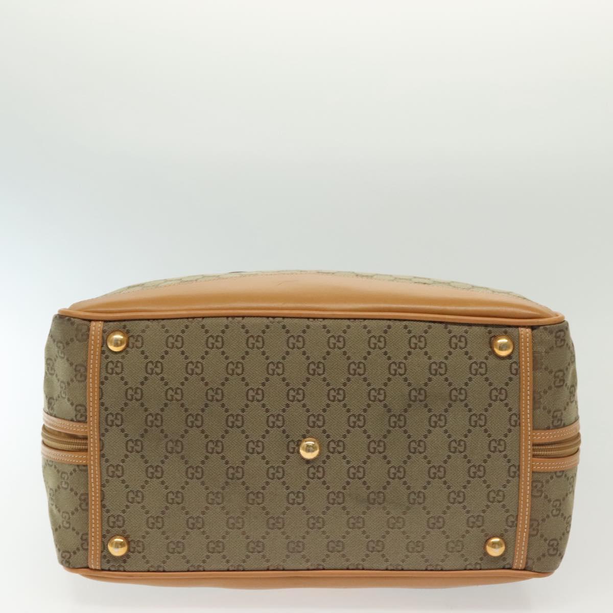 GUCCI GG Canvas Boston Bag 2way Gold Beige 013 123 3659 Auth ep10260