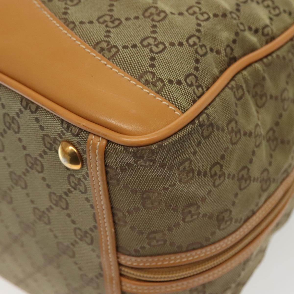 GUCCI GG Canvas Boston Bag 2way Gold Beige 013 123 3659 Auth ep10260