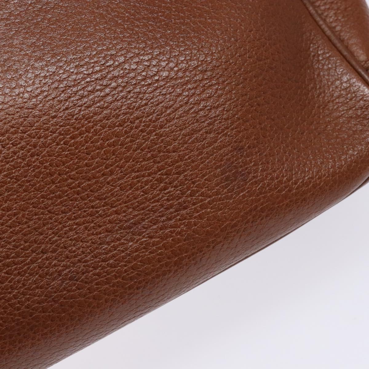 Burberrys Shoulder Bag Leather Gold Brown Auth ep10267
