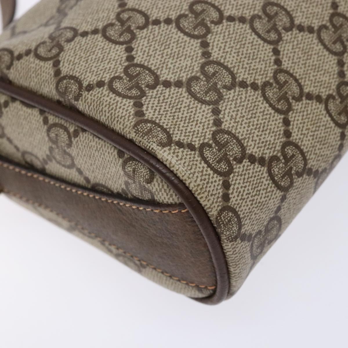 GUCCI GG Supreme Web Sherry Line Shoulder Bag PVC Beige 89 02 018 Auth ep10268