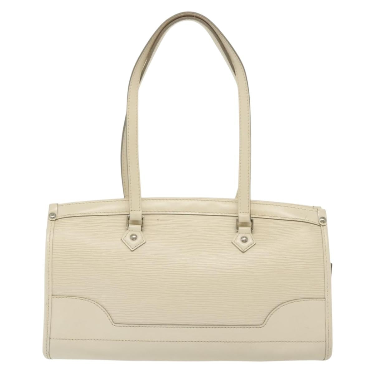 LOUIS VUITTON Epi Madeleine PM Hand Bag White Yvoire M5933J LV Auth ep10269