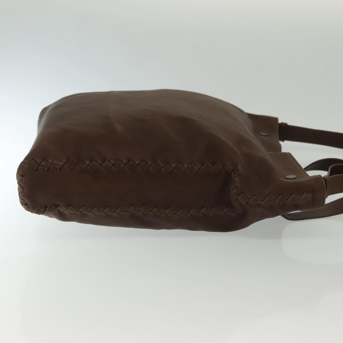 BOTTEGA VENETA Shoulder Bag Leather Brown Auth ep10281