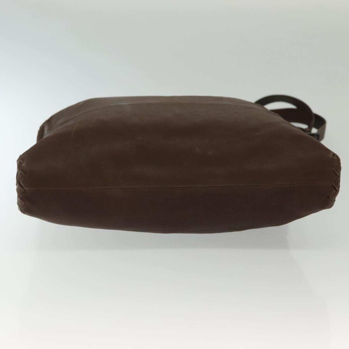 BOTTEGA VENETA Shoulder Bag Leather Brown Auth ep10281