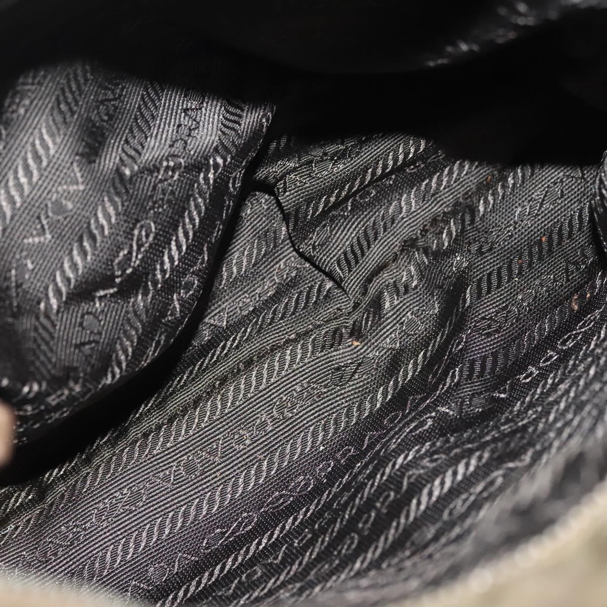 PRADA Shoulder Bag Nylon Brown Silver Auth ep10288