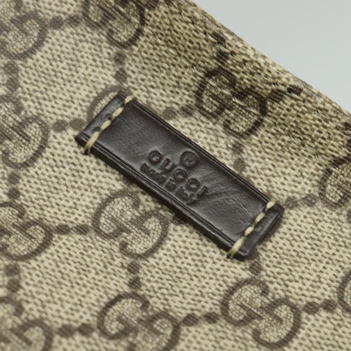 GUCCI GG Supreme Shoulder Bag PVC Beige Gold 201446 Auth ep10294