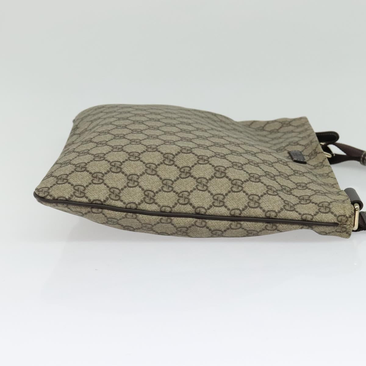 GUCCI GG Supreme Shoulder Bag PVC Beige Gold 201446 Auth ep10294